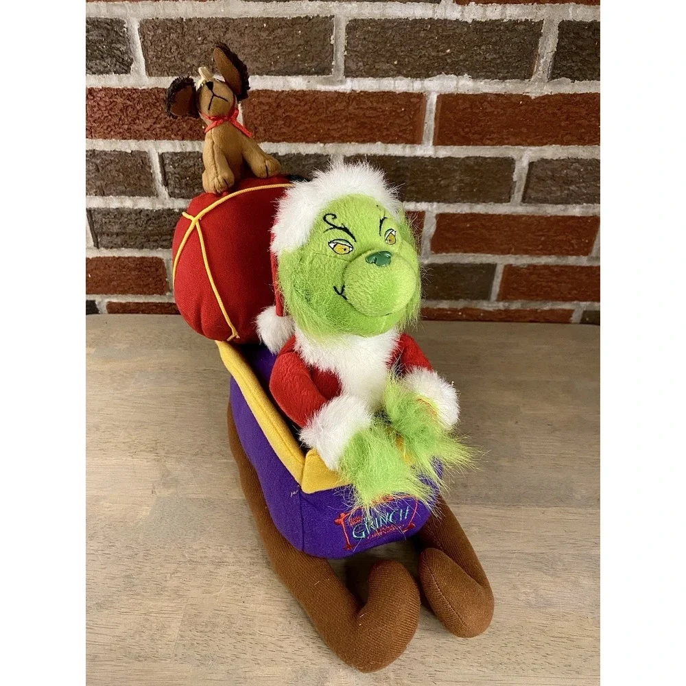 How The Grinch Stole Christmas Singing Sleigh Plush Beverly Hills W/ Tags